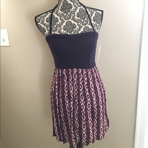 🎉 New Roxy halter tube top mini dresss sz medium - Picture 1 of 7